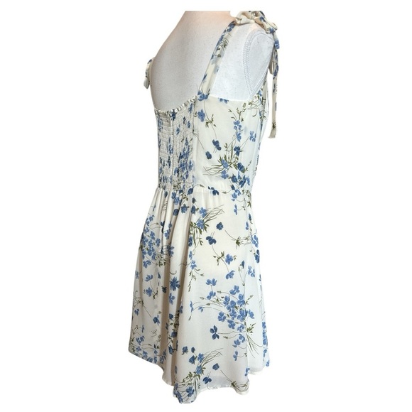 Reformation Niara Floral Print Mini Dress Clarity 10 Romantic Whimsical Garden - Picture 6 of 9